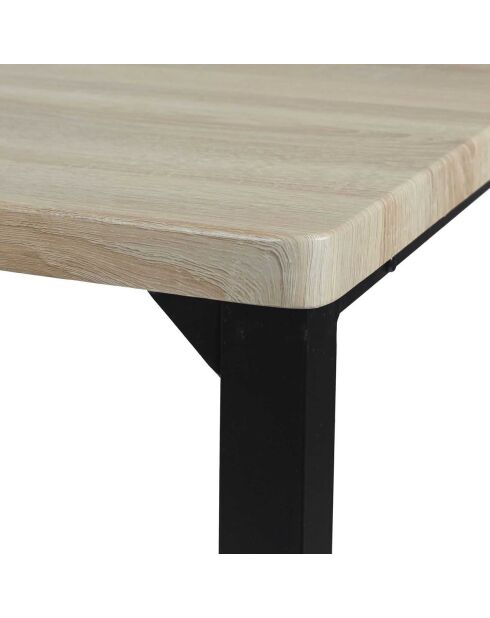 Table Mange debout + 4 Tabourets Loka marron/noir - 100x60x86 cm