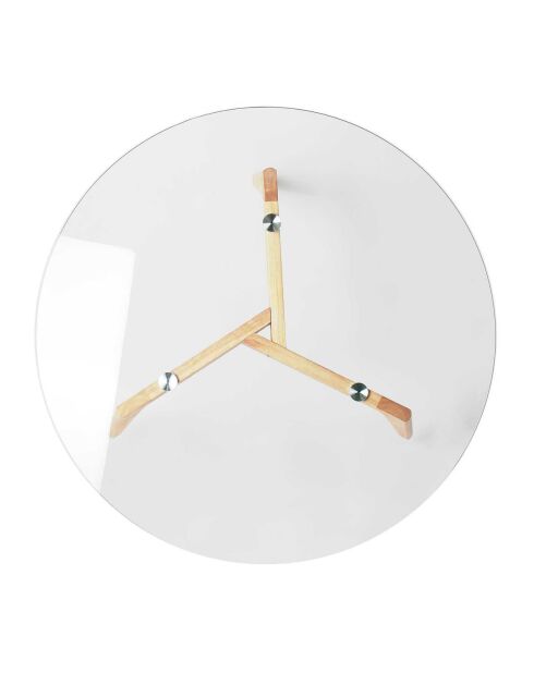 Mesa redonda de vidrio marrón/transparente - D.80x45.5 cm