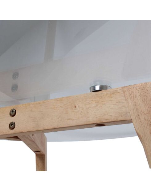 Mesa redonda de vidrio marrón/transparente - D.80x45.5 cm