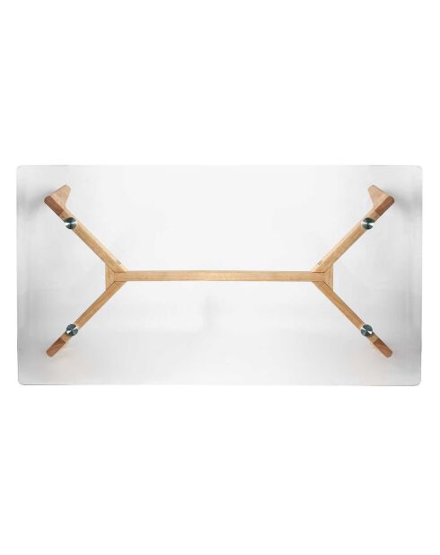 Table Rectangulaire en Verre marron/transparent - 110x60x45 cm