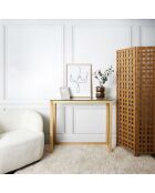 Console en Verre transparent/marron - 100x32x87 cm
