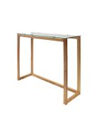 Console en Verre transparent/marron - 100x32x87 cm