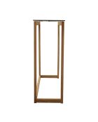 Console en Verre transparent/marron - 100x32x87 cm
