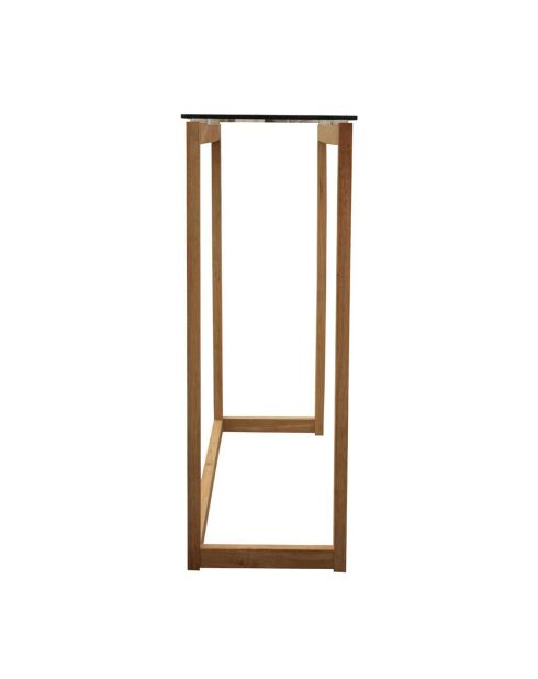 Console en Verre transparent/marron - 100x32x87 cm