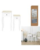 2 Selettes Victoria blanches - 40x30x75 cm