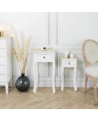 2 Selettes Victoria blanches - 40x30x75 cm
