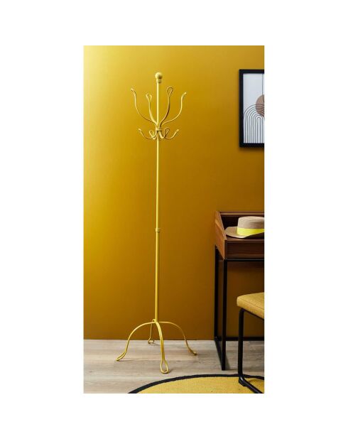 Porte-manteau Vintage Métal jaune - 50x50x170 cm