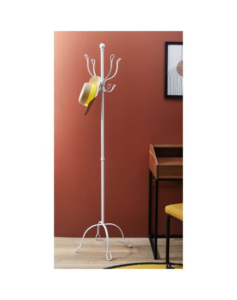 Porte-manteau Vintage Métal blanc - 50x50x170 cm