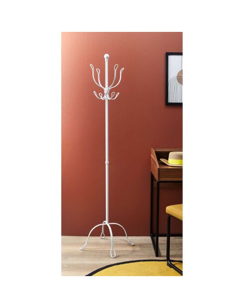 Porte-manteau Vintage Métal blanc - 50x50x170 cm