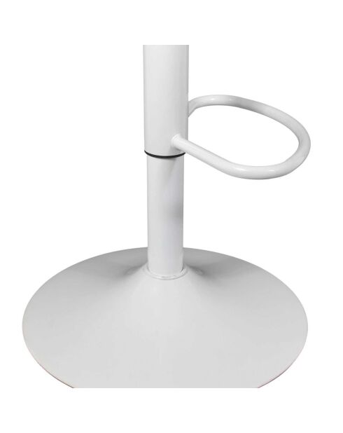2 Tabourets de Bar Isak blancs - 38x41.5x104 cm