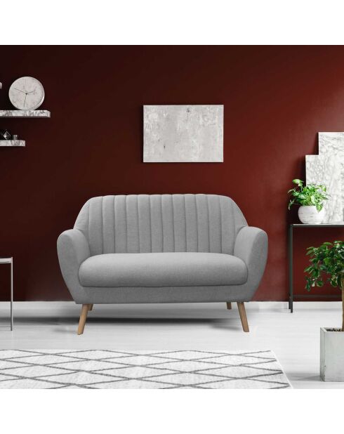 Canapé 2 Places Sofia gris - 141x63x82.5 cm