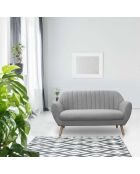 Canapé 2 Places Sofia gris - 141x63x82.5 cm