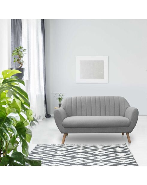 Canapé 2 Places Sofia gris - 141x63x82.5 cm