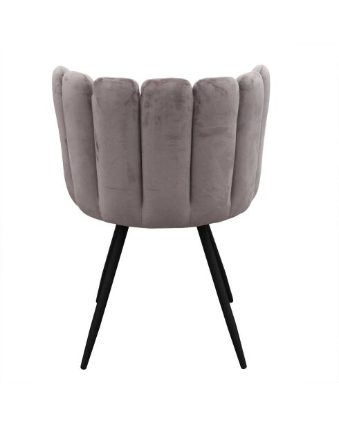 2 sedie Ariel Velvet grigie - 59,5x47,5x79 cm
