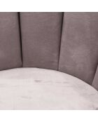 2 Chaises en Velours Ariel grises - 59.5x47.5x79 cm