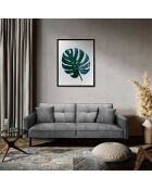 Canapé Convertible gris/vert - 197x90x84 cm