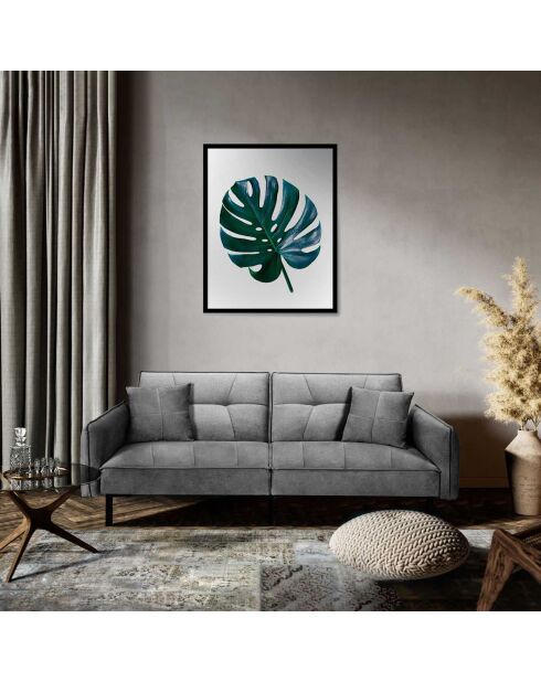 Canapé Convertible gris/vert - 197x90x84 cm