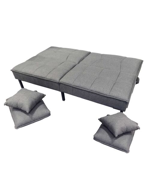 Canapé Convertible gris/vert - 197x90x84 cm