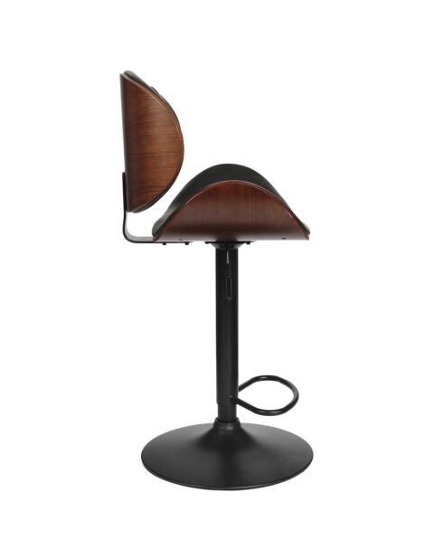 Chaise de Bar Reno noire - 52.5x51x97 cm