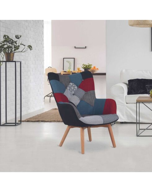 Fauteuil Patchwork Milano multicolore - 72x80x99 cm