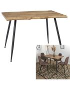 Table de Repas Forest bois/noir - 110x75x75 cm