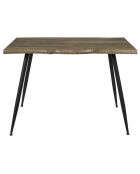 Table de Repas Forest bois/noir - 110x75x75 cm
