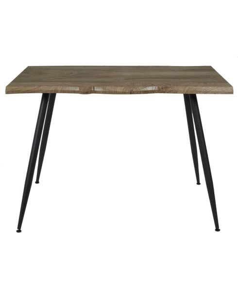 Table de Repas Forest bois/noir - 110x75x75 cm