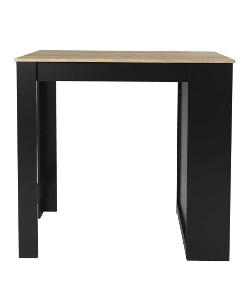 Table de Bar Mange debout + Etagères Cheers noir/marron - 115x50x103 cm
