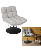Fauteuil Pivotant Anton gris/noir - 80x65x79.5 cm