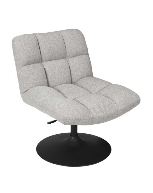 Fauteuil Pivotant Anton gris/noir - 80x65x79.5 cm