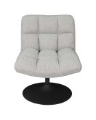 Fauteuil Pivotant Anton gris/noir - 80x65x79.5 cm