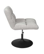 Fauteuil Pivotant Anton gris/noir - 80x65x79.5 cm