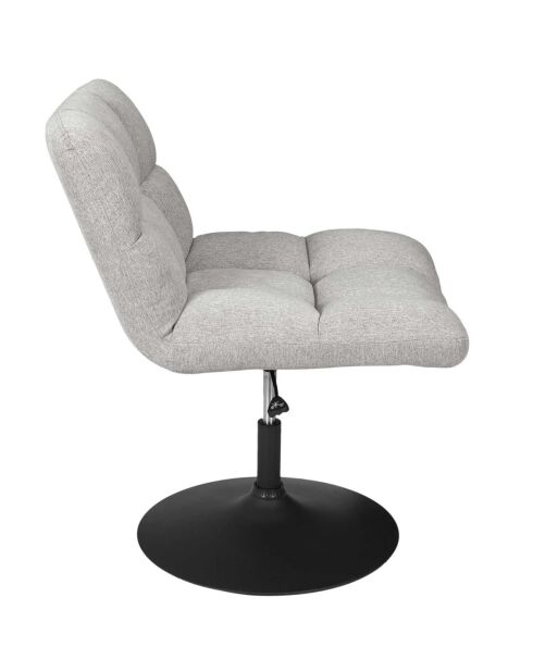 Fauteuil Pivotant Anton gris/noir - 80x65x79.5 cm