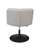 Fauteuil Pivotant Anton gris/noir - 80x65x79.5 cm