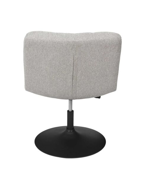 Fauteuil Pivotant Anton gris/noir - 80x65x79.5 cm