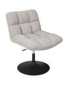 Fauteuil Pivotant Anton gris/noir - 80x65x79.5 cm