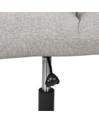 Fauteuil Pivotant Anton gris/noir - 80x65x79.5 cm