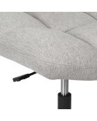 Fauteuil Pivotant Anton gris/noir - 80x65x79.5 cm