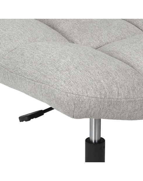 Fauteuil Pivotant Anton gris/noir - 80x65x79.5 cm