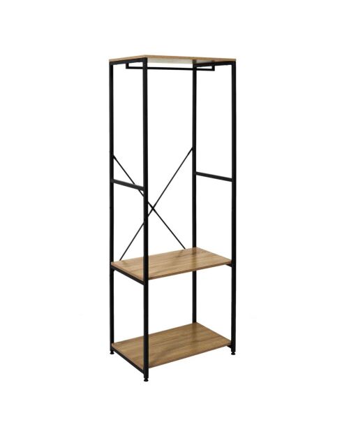 Portant à Vetements Stan noir/marron - 60x40.4x167 cm