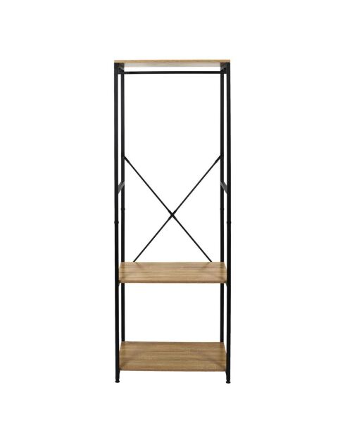 Portant à Vetements Stan noir/marron - 60x40.4x167 cm