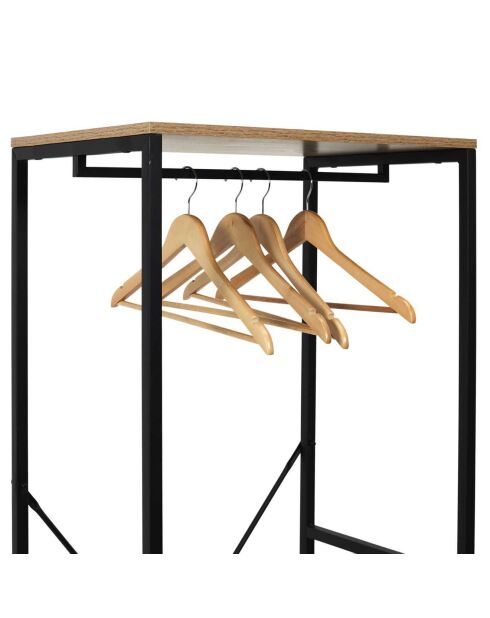 Portant à Vetements Stan noir/marron - 60x40.4x167 cm