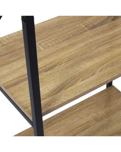 Portant à Vetements Stan noir/marron - 60x40.4x167 cm