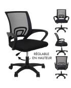 Fauteuil de Bureau noir - 59x54x96 cm