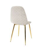 4 Chaises Pieds Dorés gris/doré - 50x44x86 cm