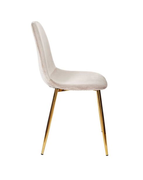 4 Chaises Pieds Dorés gris/doré - 50x44x86 cm
