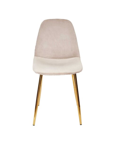 4 Chaises Pieds Dorés gris/doré - 50x44x86 cm