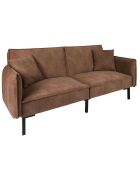 Canapé Convertible Club marron - 198x90x84 cm
