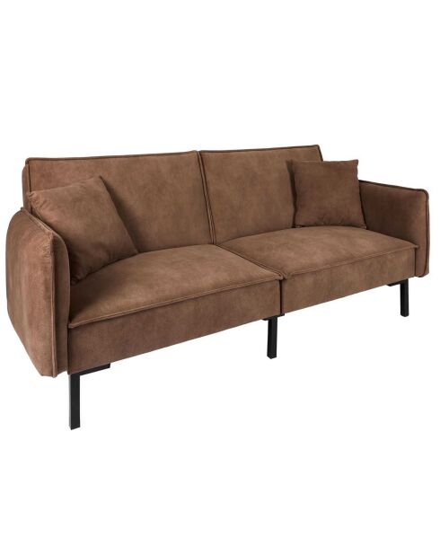 Canapé Convertible Club marron - 198x90x84 cm