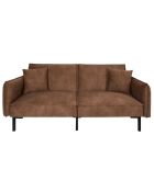 Canapé Convertible Club marron - 198x90x84 cm